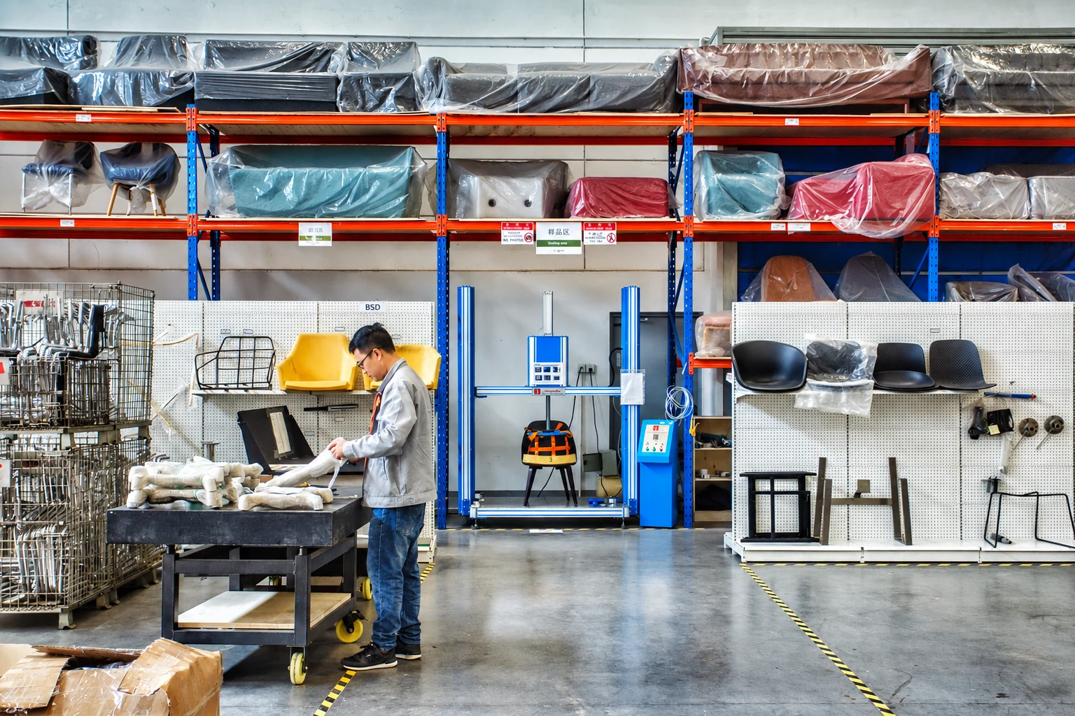 NUBE production facility and finished furniture manufacturing